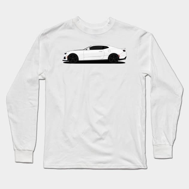 CAMARO WHITE Long Sleeve T-Shirt by VENZ0LIC